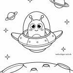 Malvorlage Alien