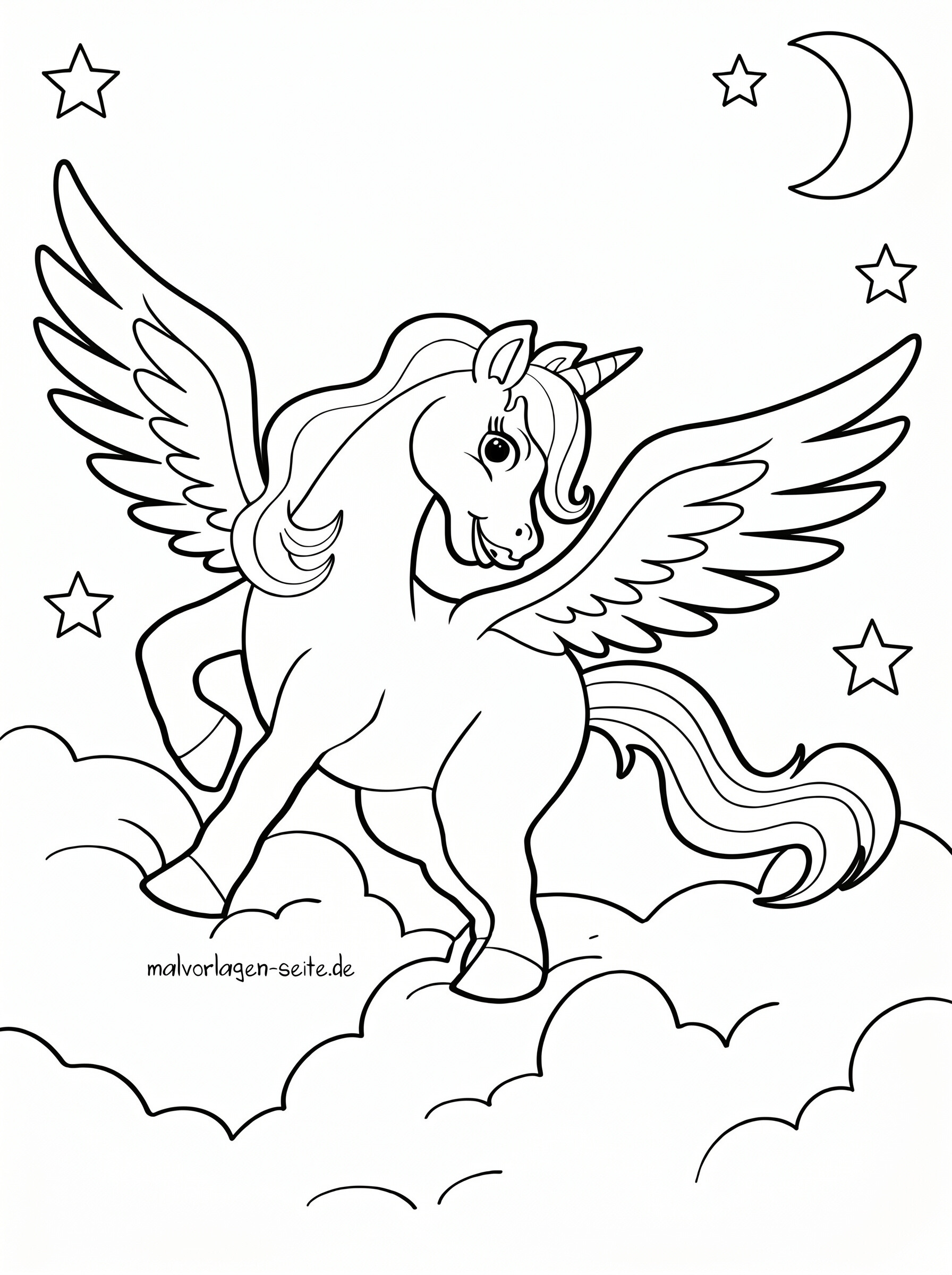 Malvorlage Einhorn