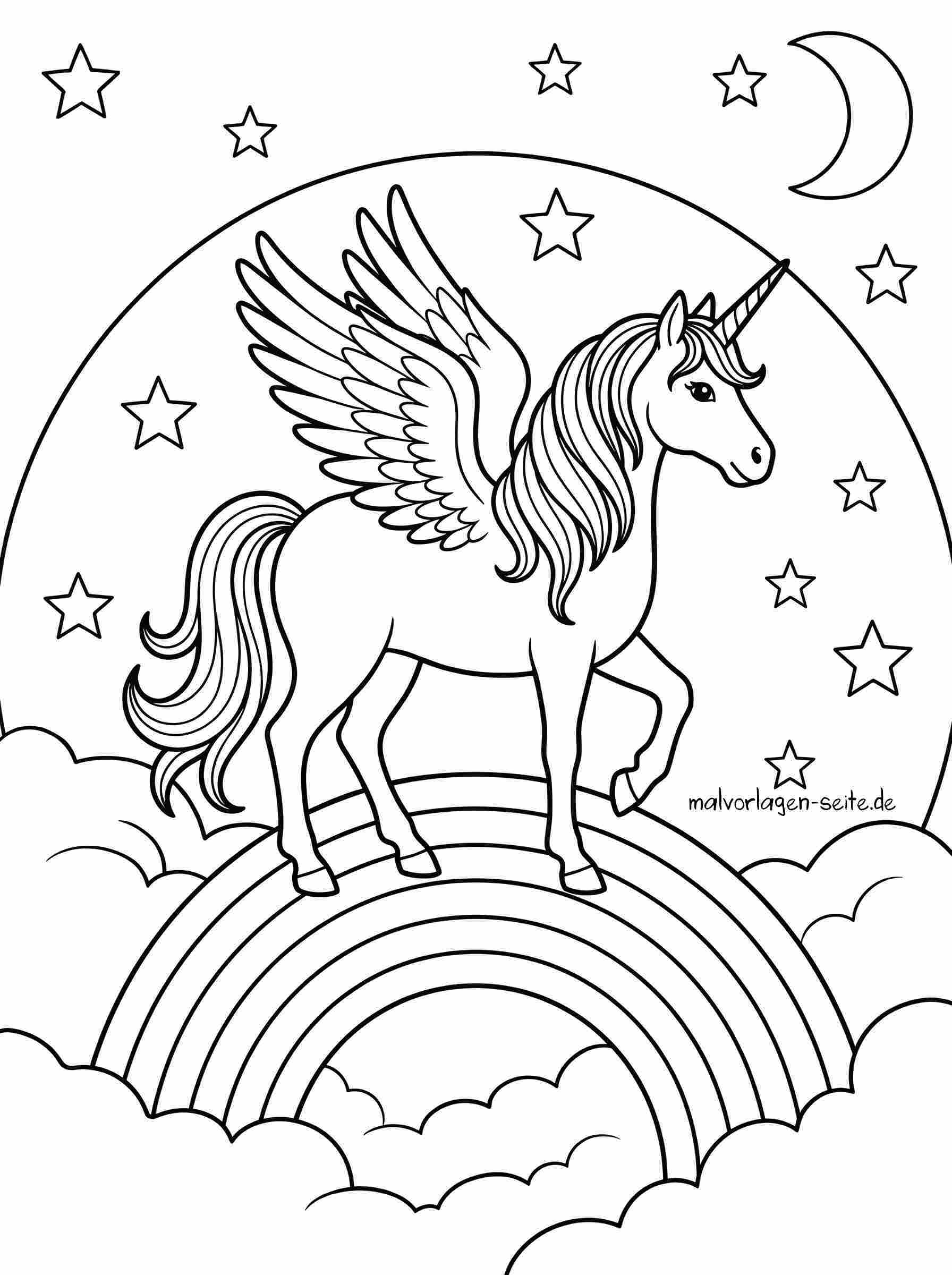 Malvorlage Einhorn