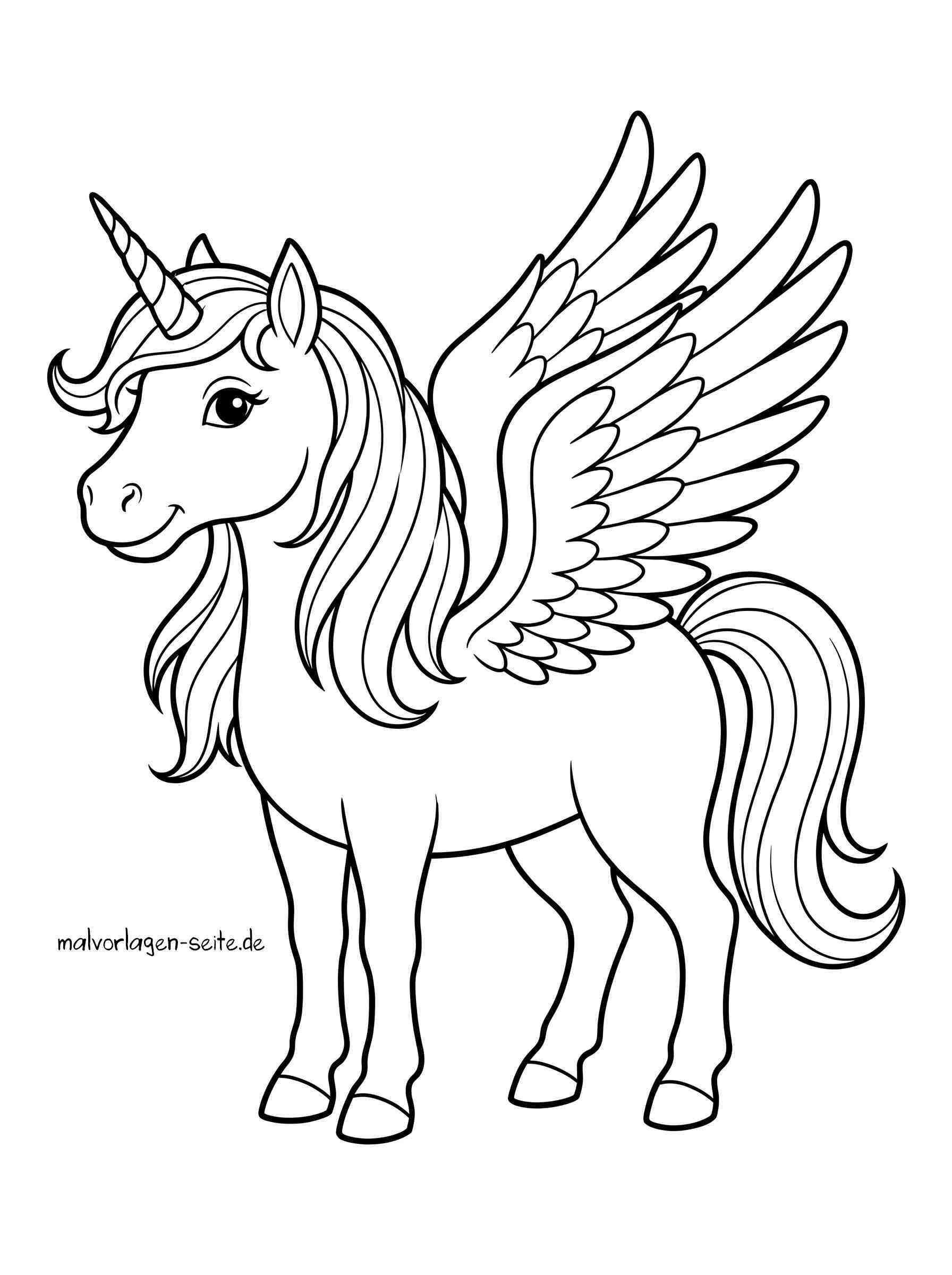 Malvorlage Einhorn