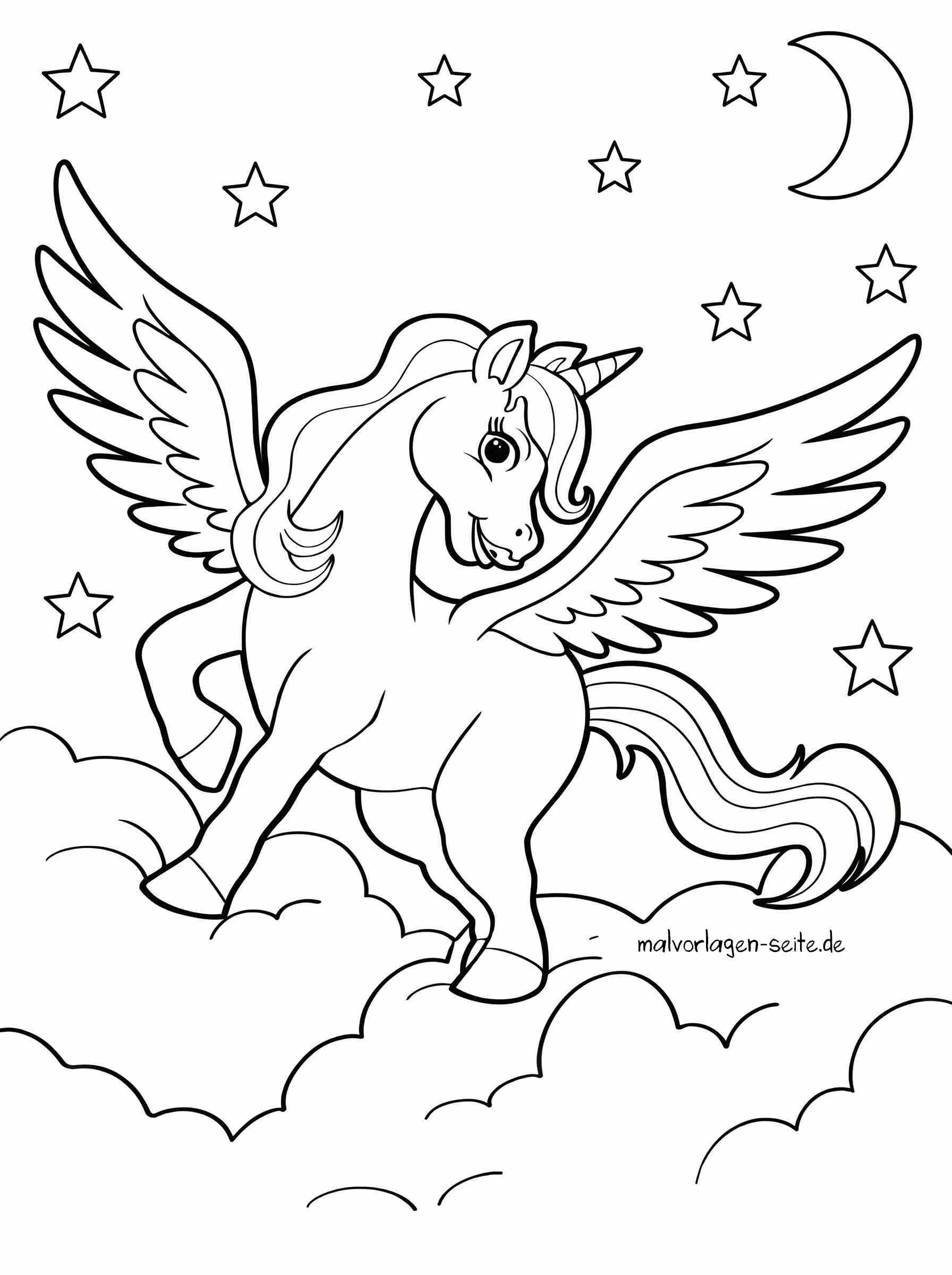 Malvorlage Einhorn