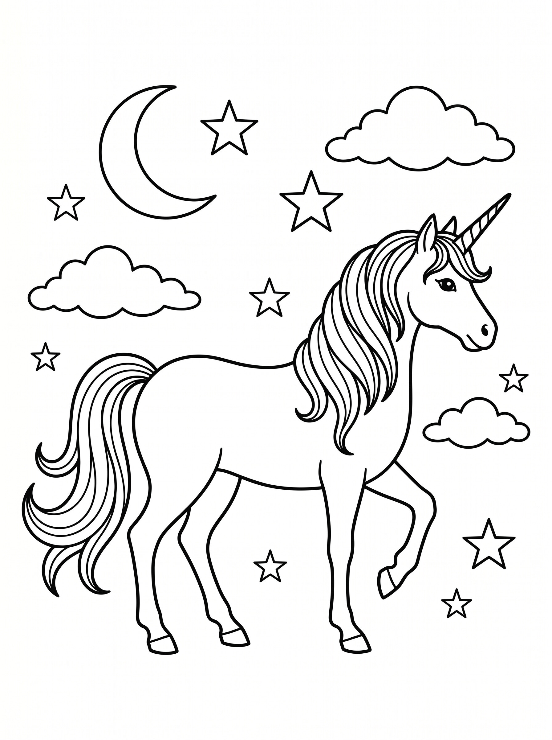 Malvorlage Einhorn