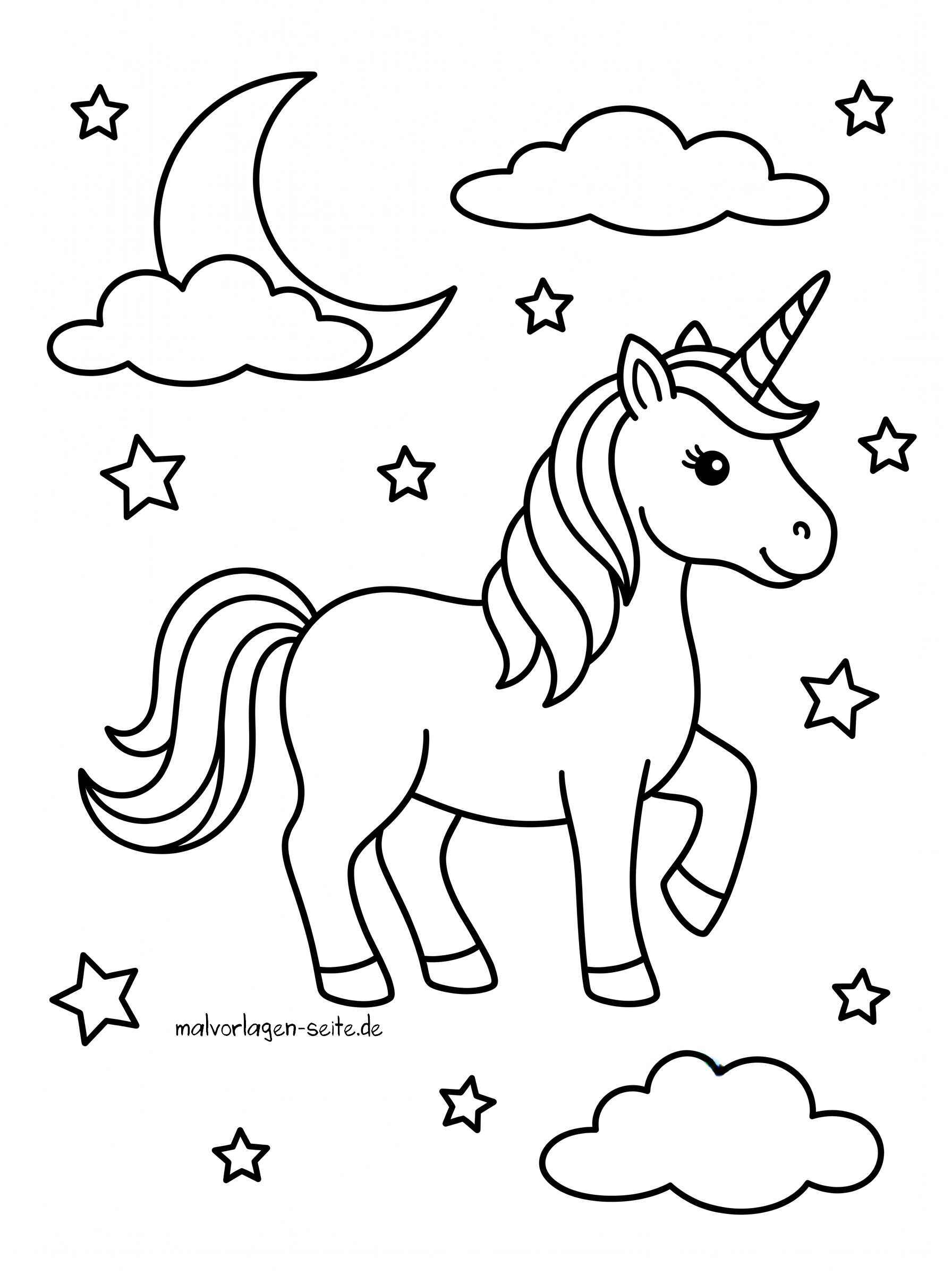 Malvorlage Einhorn