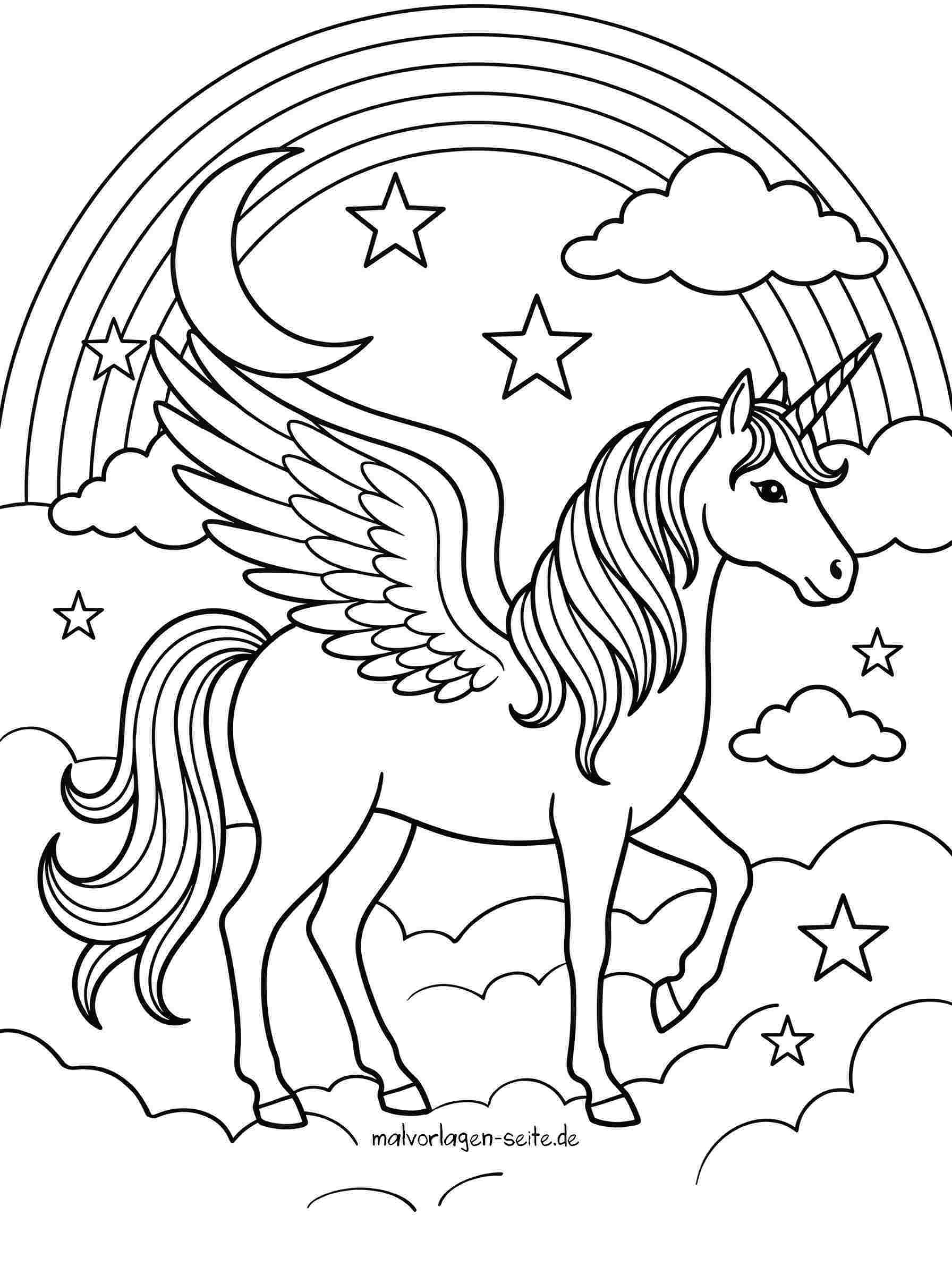 Malvorlage Einhorn