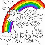 Malvorlage Einhorn mit Regenbogen