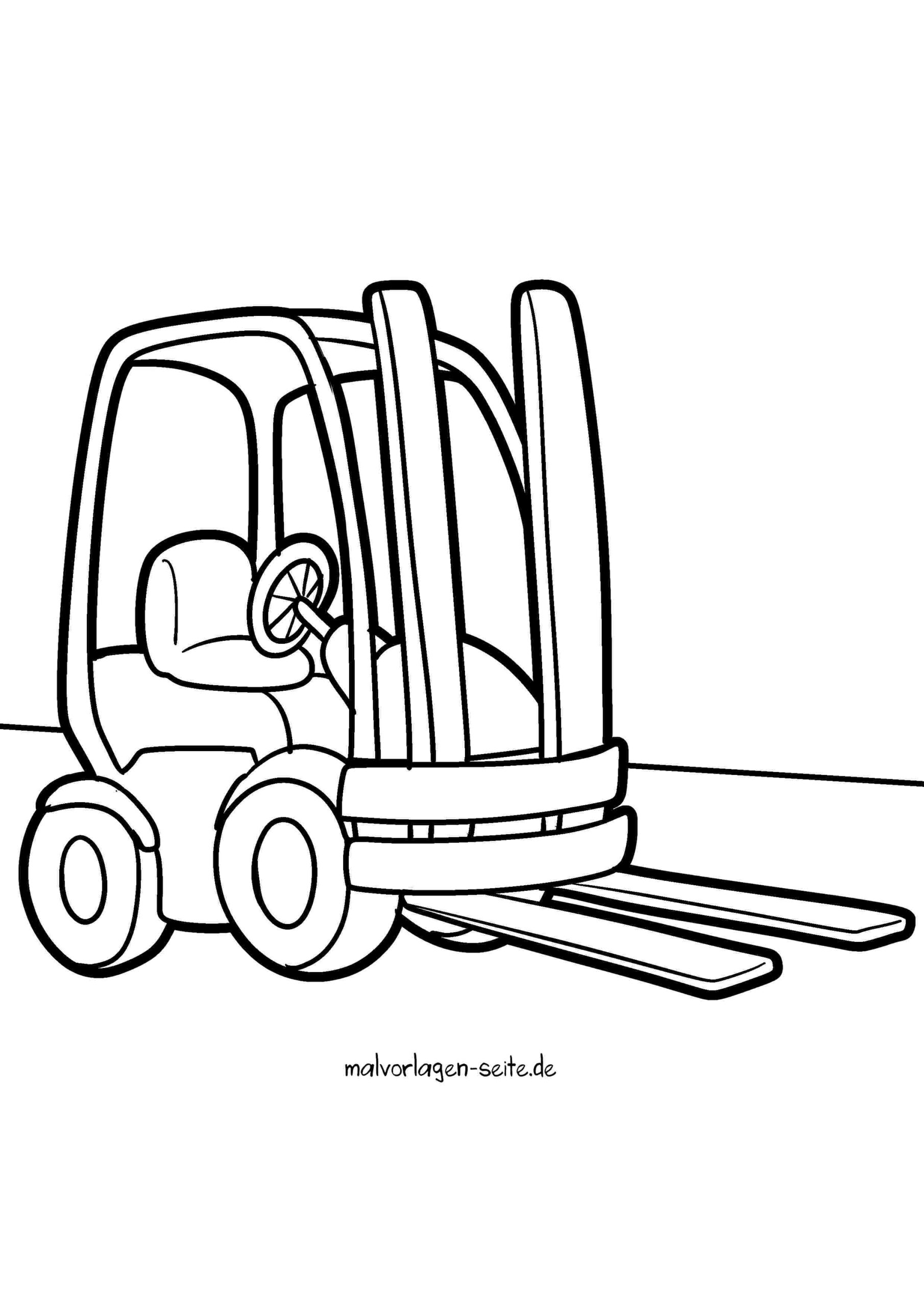Malvorlage Gabelstapler