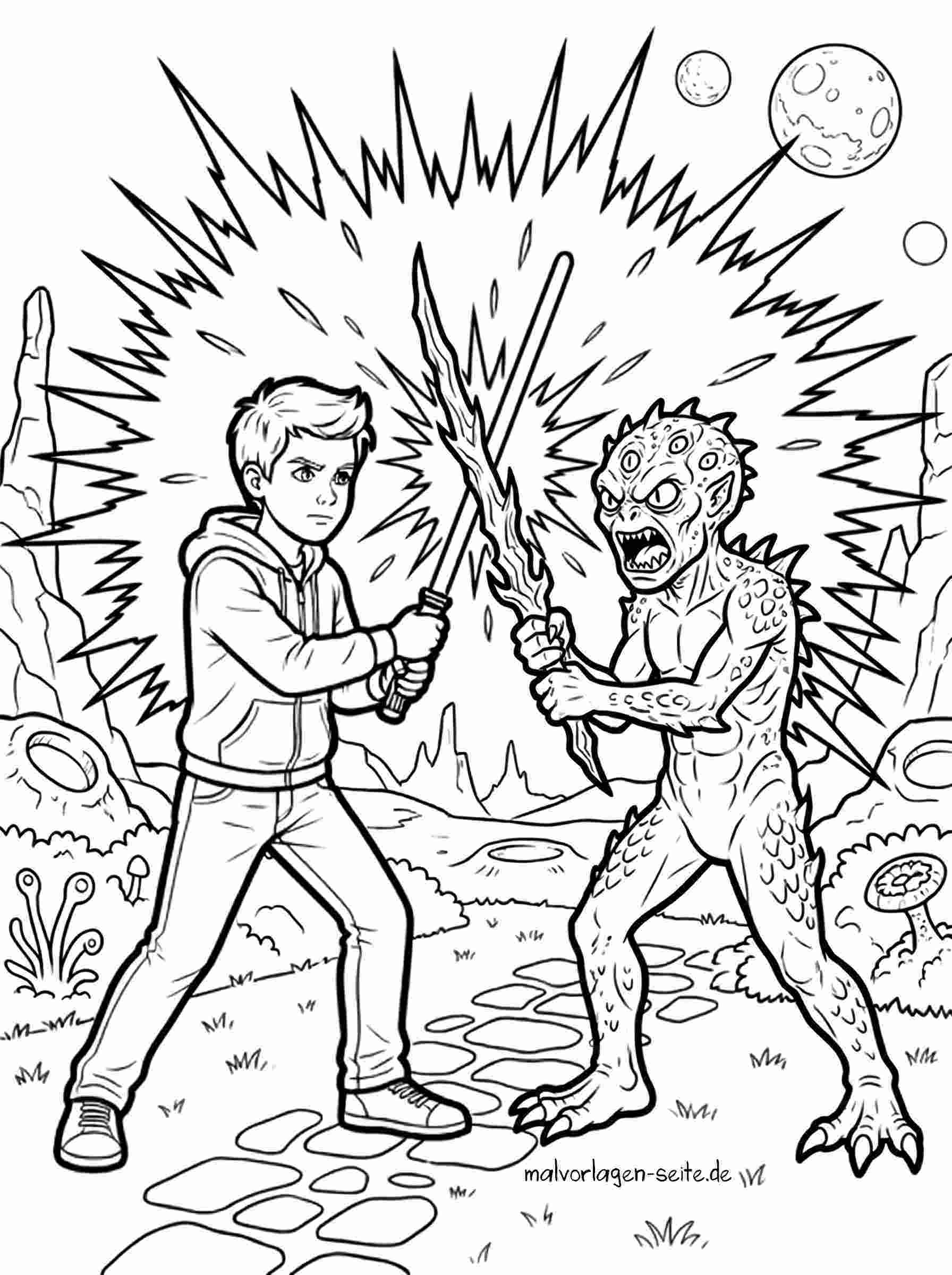 Malvorlage Laserschwert