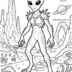 Malvorlage Alien