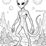 Malvorlage Alien