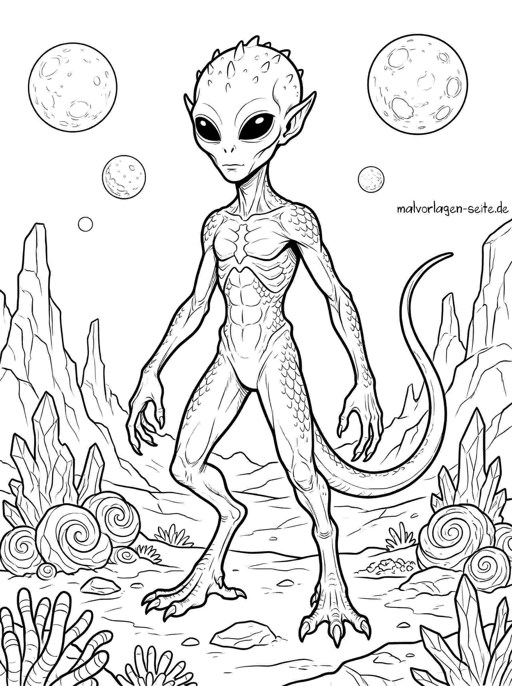 Malvorlage Alien
