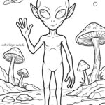 Malvorlage Alien