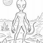 Malvorlage Alien