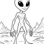 Malvorlage Alien