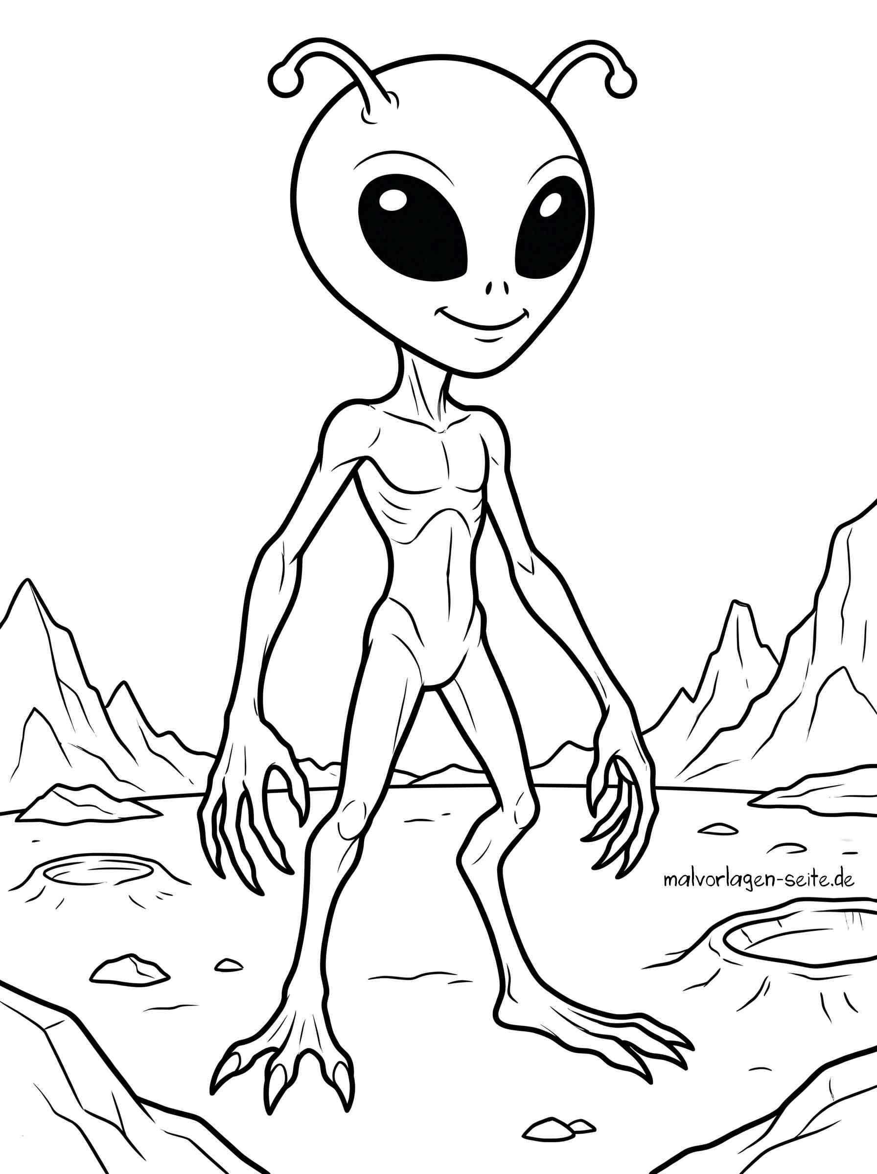 Malvorlage Alien