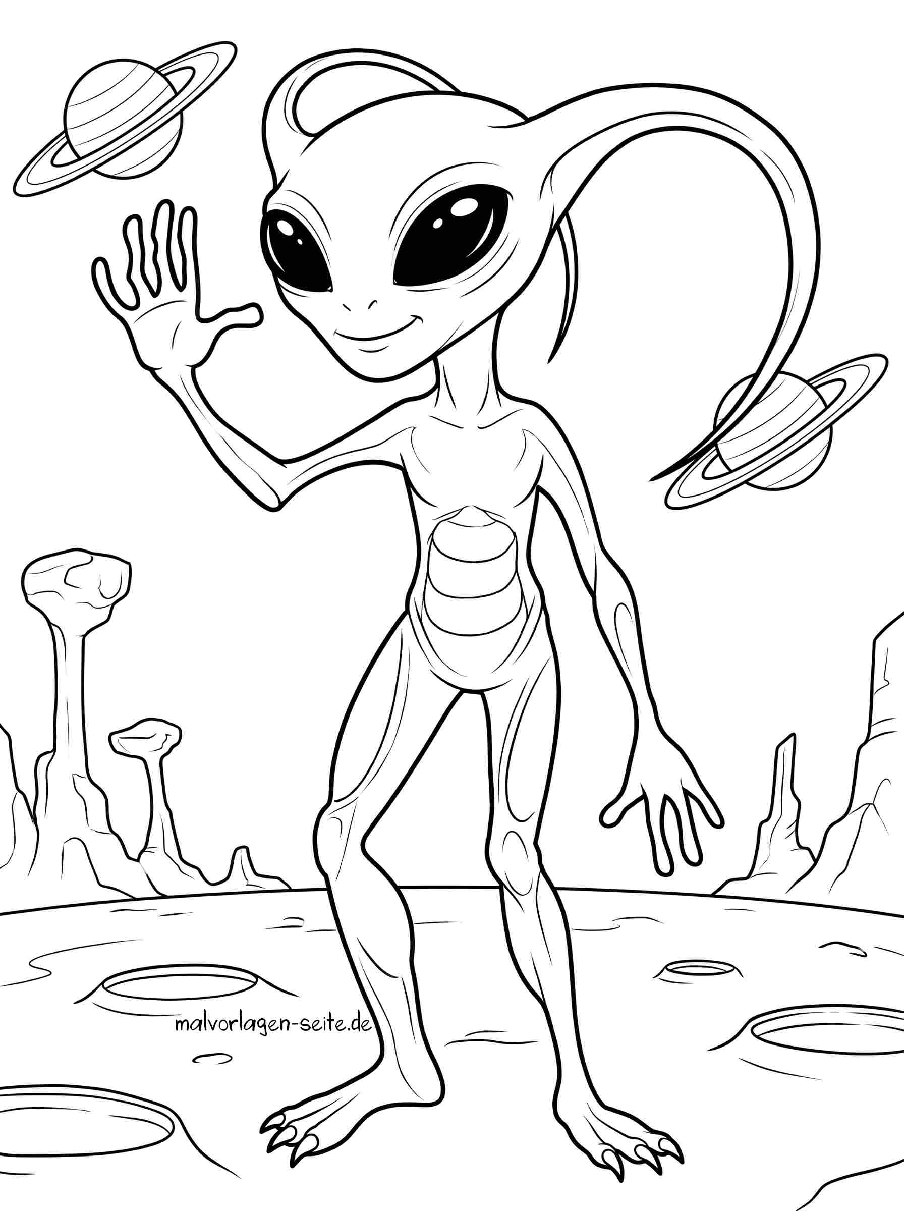 Malvorlage Alien