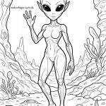 Malvorlage Alien
