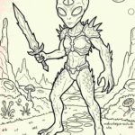Malvorlage Alien
