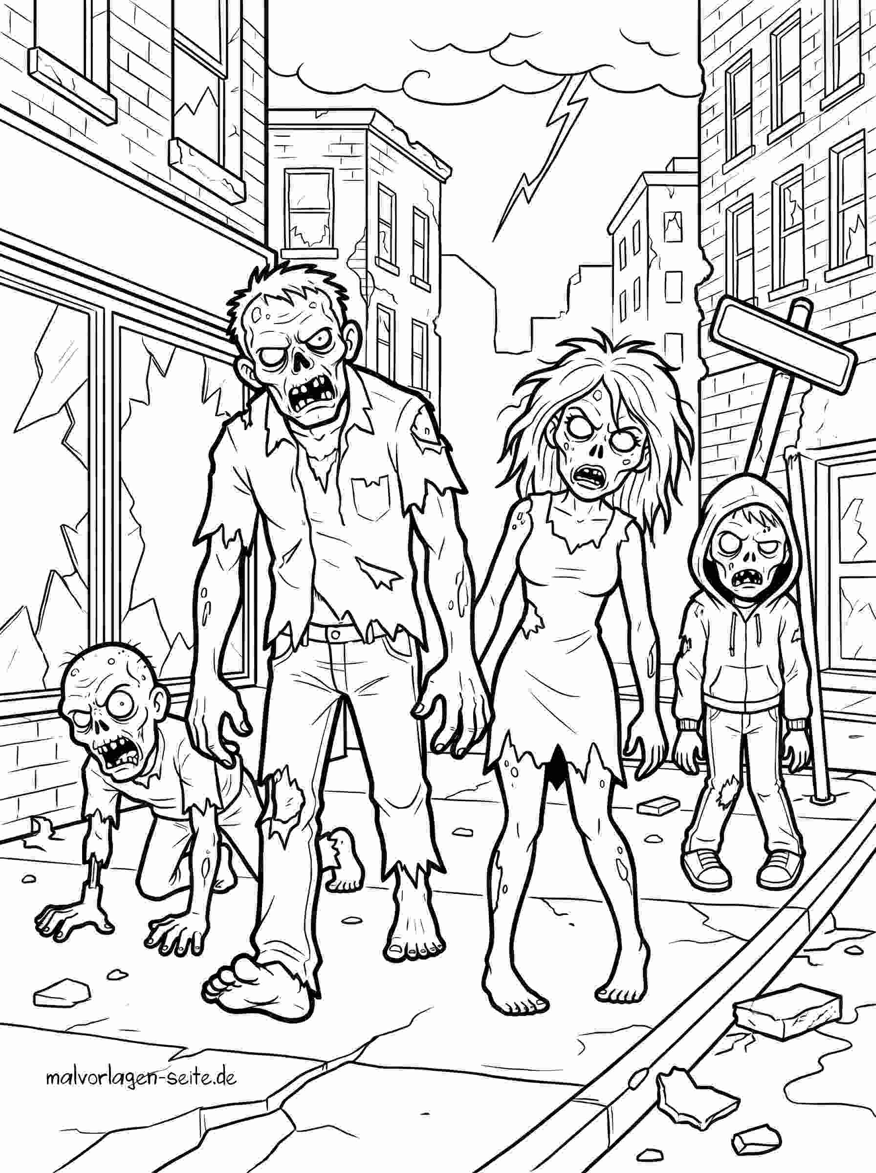 Malvorlage Zombies