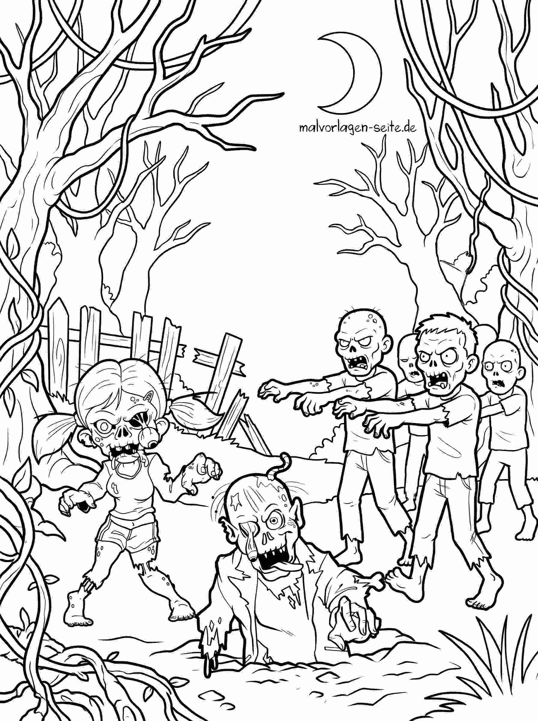 Malvorlage Zombies