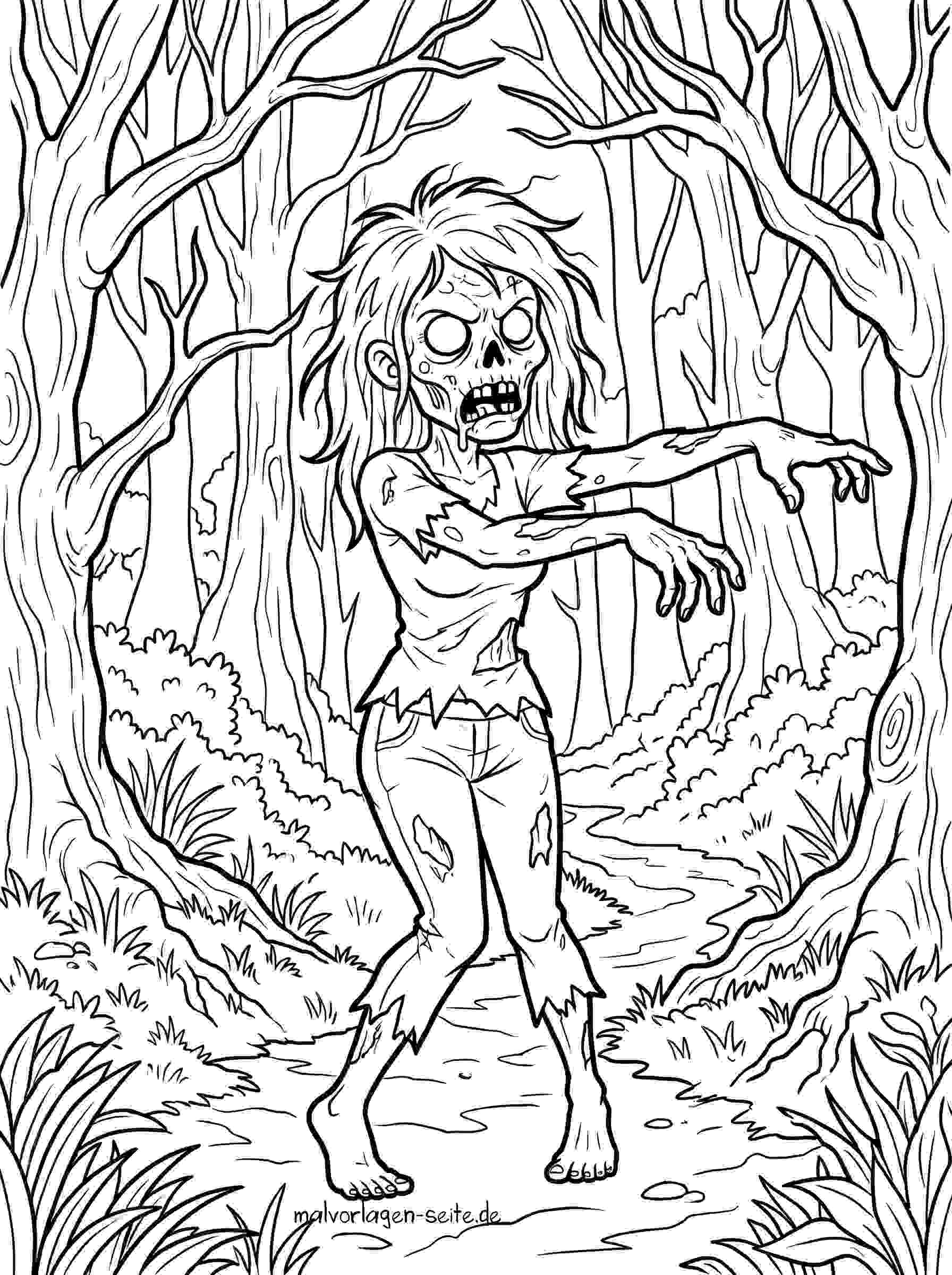 Malvorlage Zombie