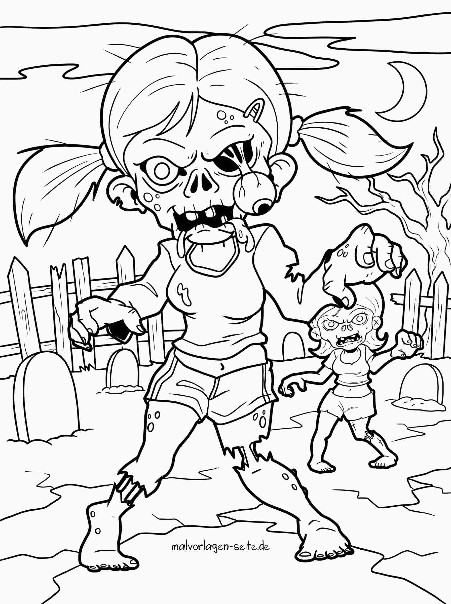 Malvorlage Zombie