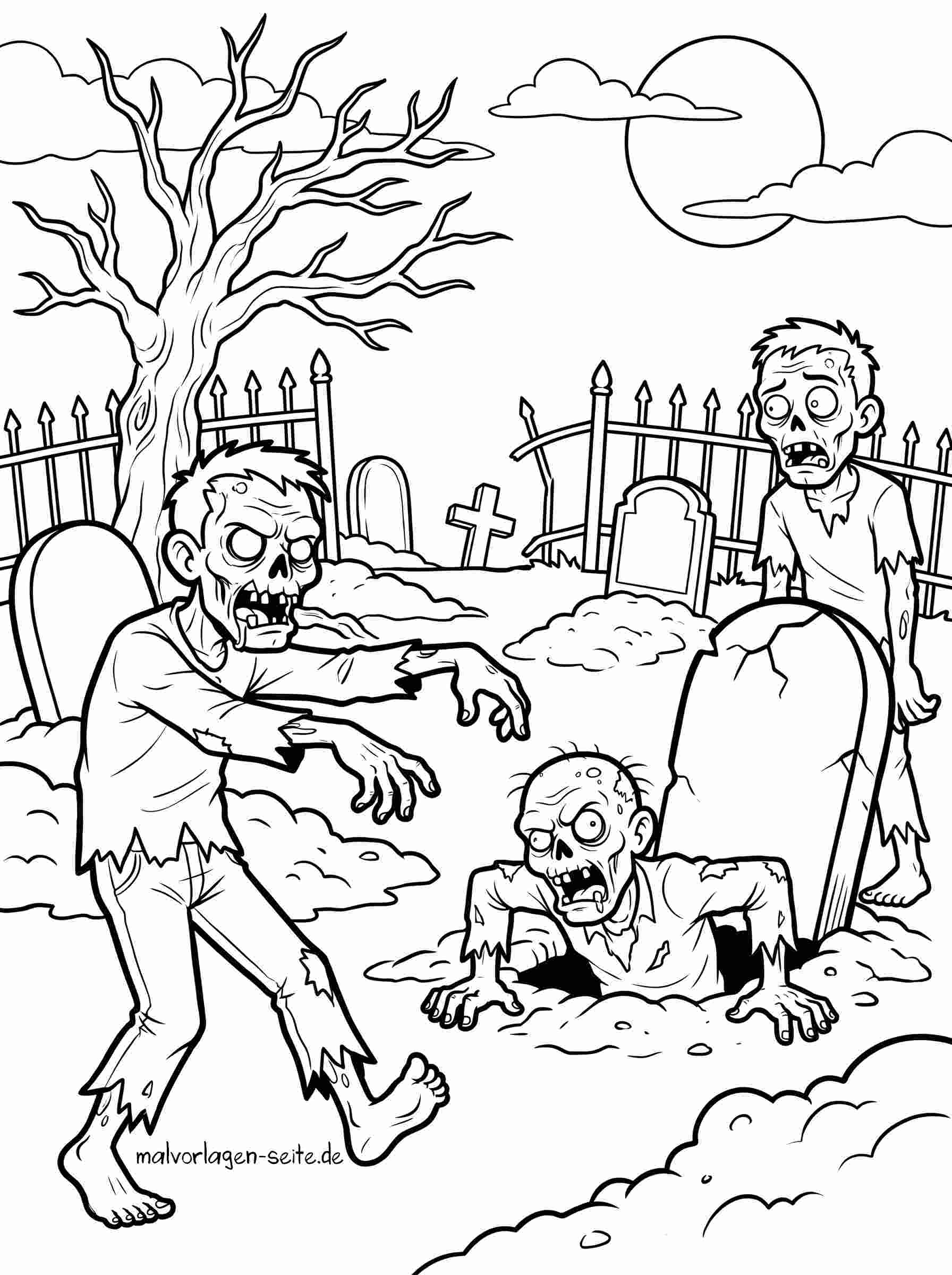 Malvorlage Zombies