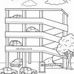 Malvorlage Parkhaus mit Autos