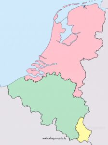 Landkarte Benelux Staaten blanko