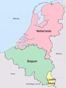 Map of Benelux