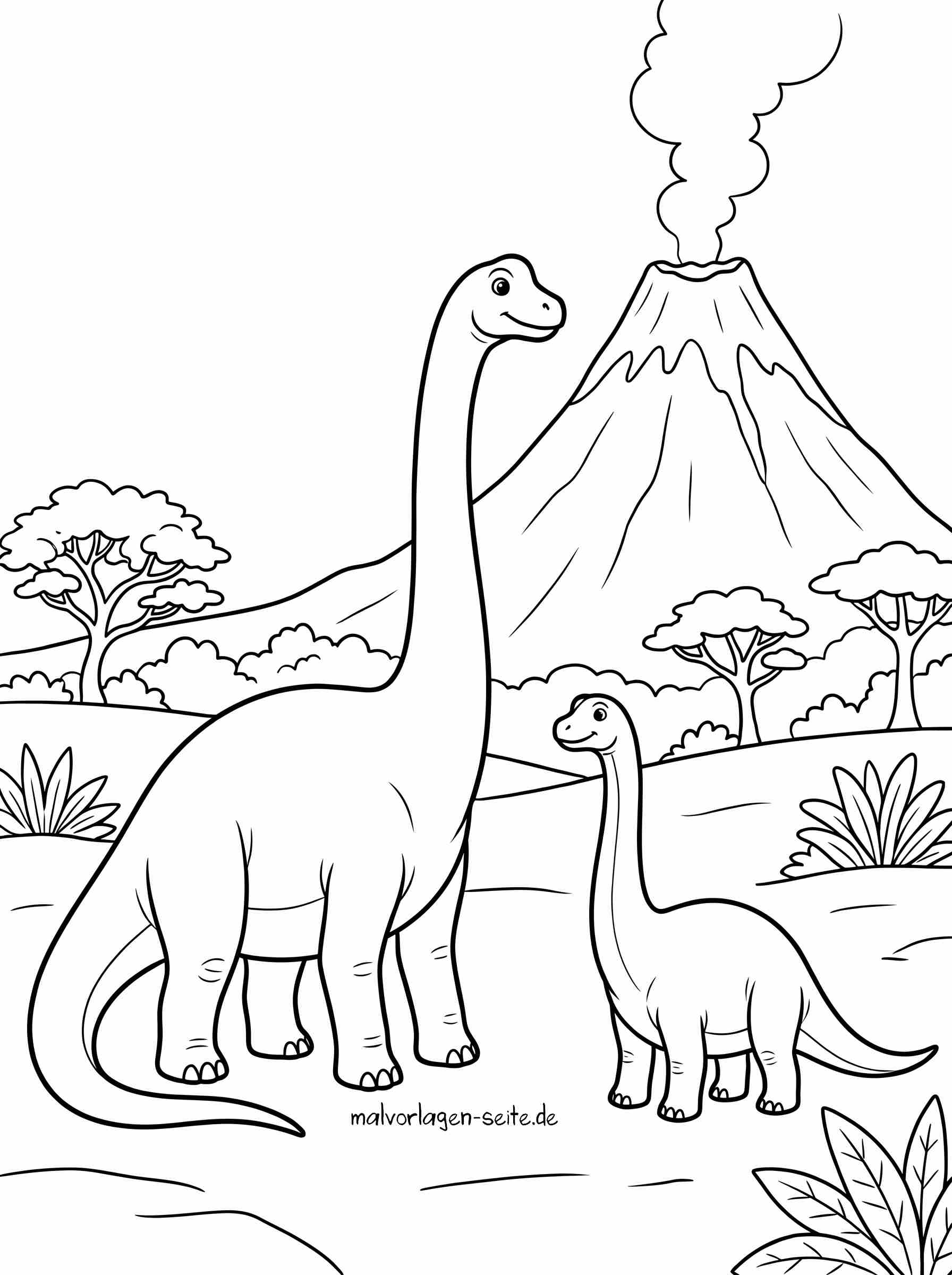 Malvorlage Brontosaurus