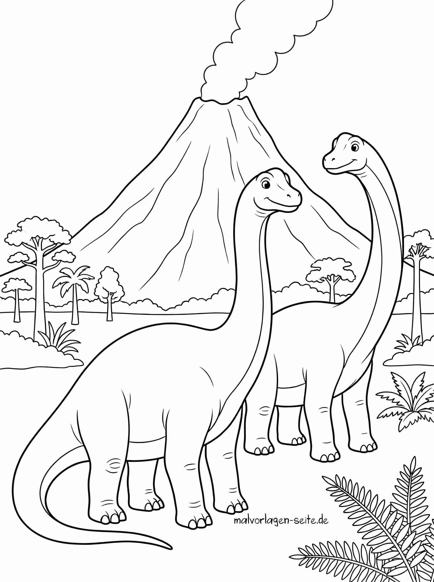 Malvorlage Brontosaurus