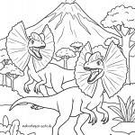 Malvorlage Dilophosaurus