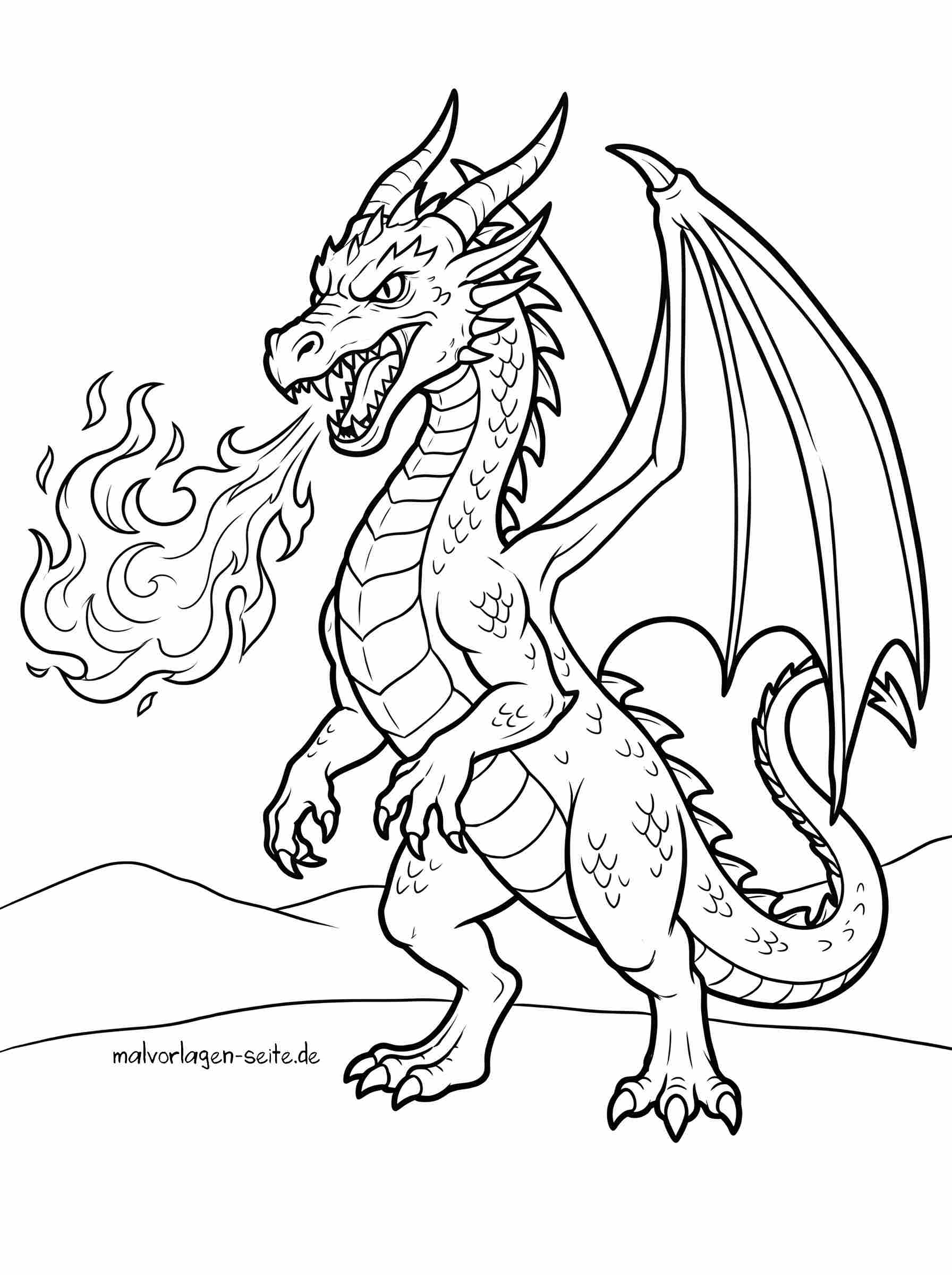 Malvorlage Drache
