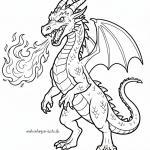 Malvorlage Feuer speiender Drache