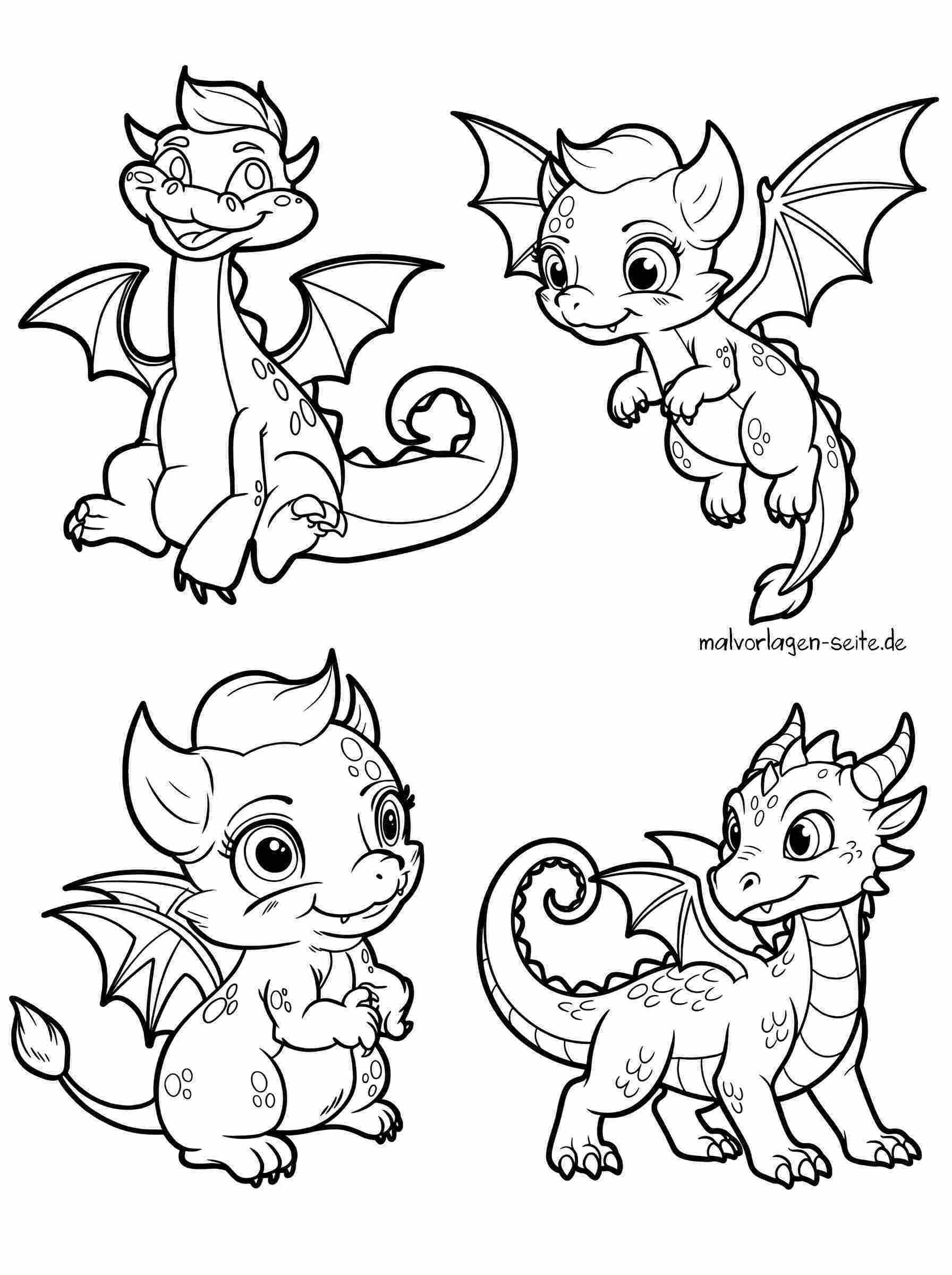 Malvorlage Drachen