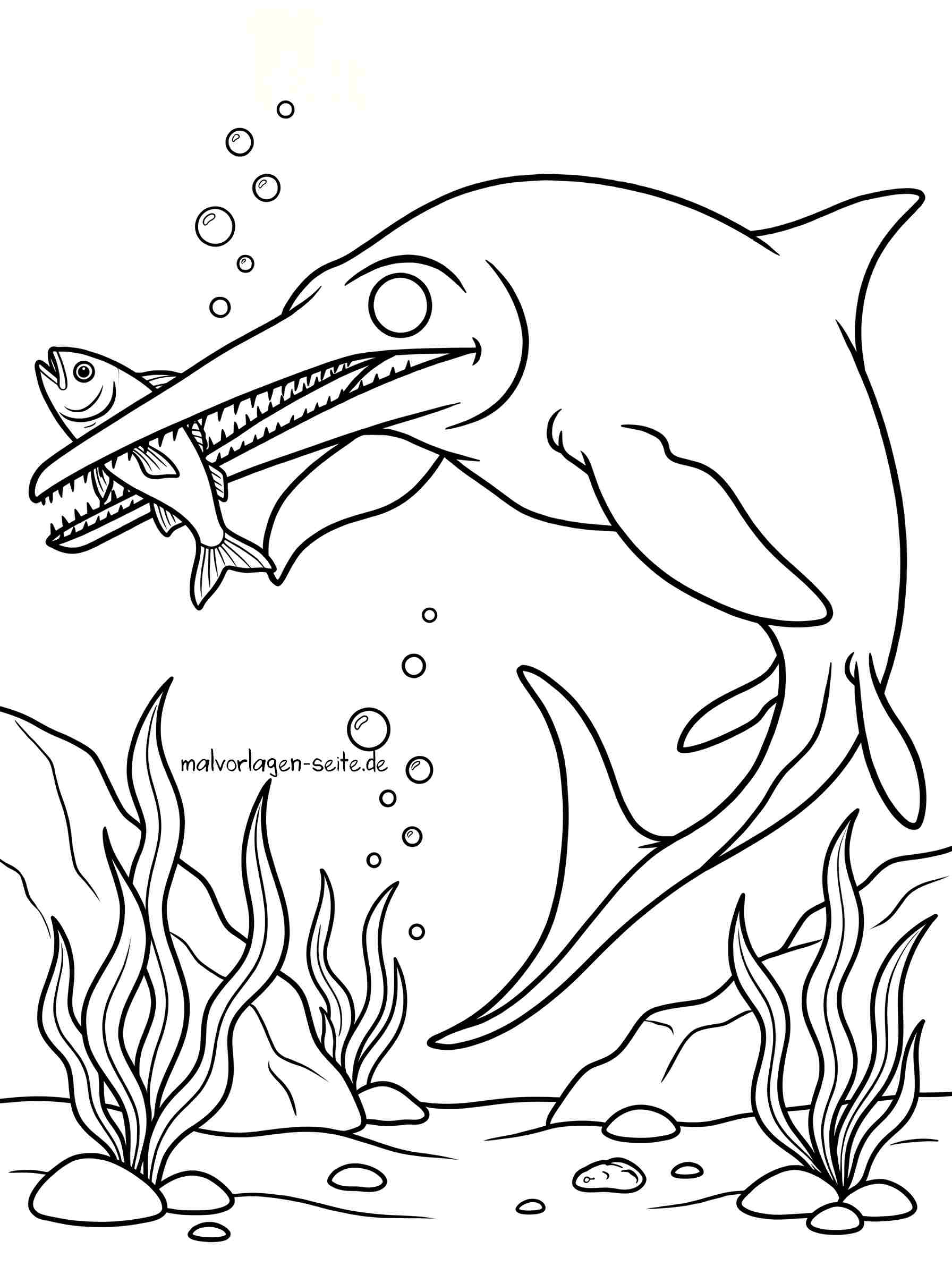 Malvorlage Ichthyosaurus