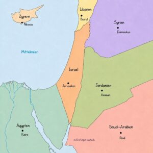 Politische Landkarte Israel