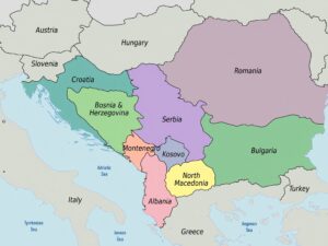 Map of Balkan Countries Map of Balkan Countries
