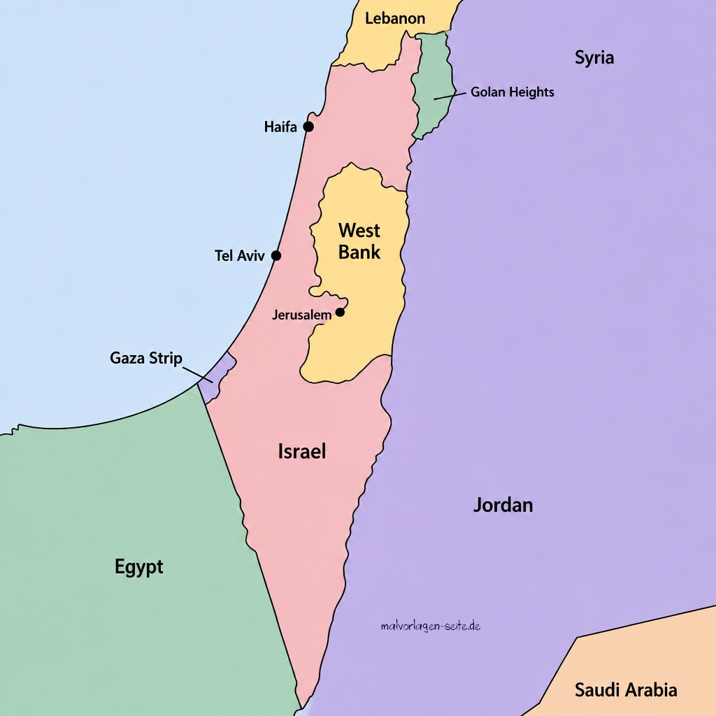 Political Map of Israel