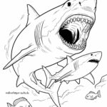 Malvorlage Megalodon