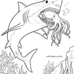 Malvorlage Megalodon