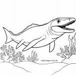 Malvorlage Mosasaurus 