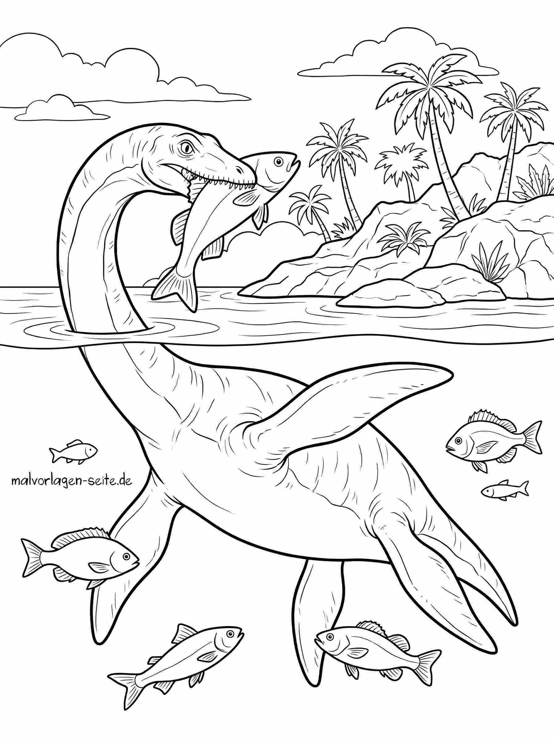Malvorlage Plesiosaurus