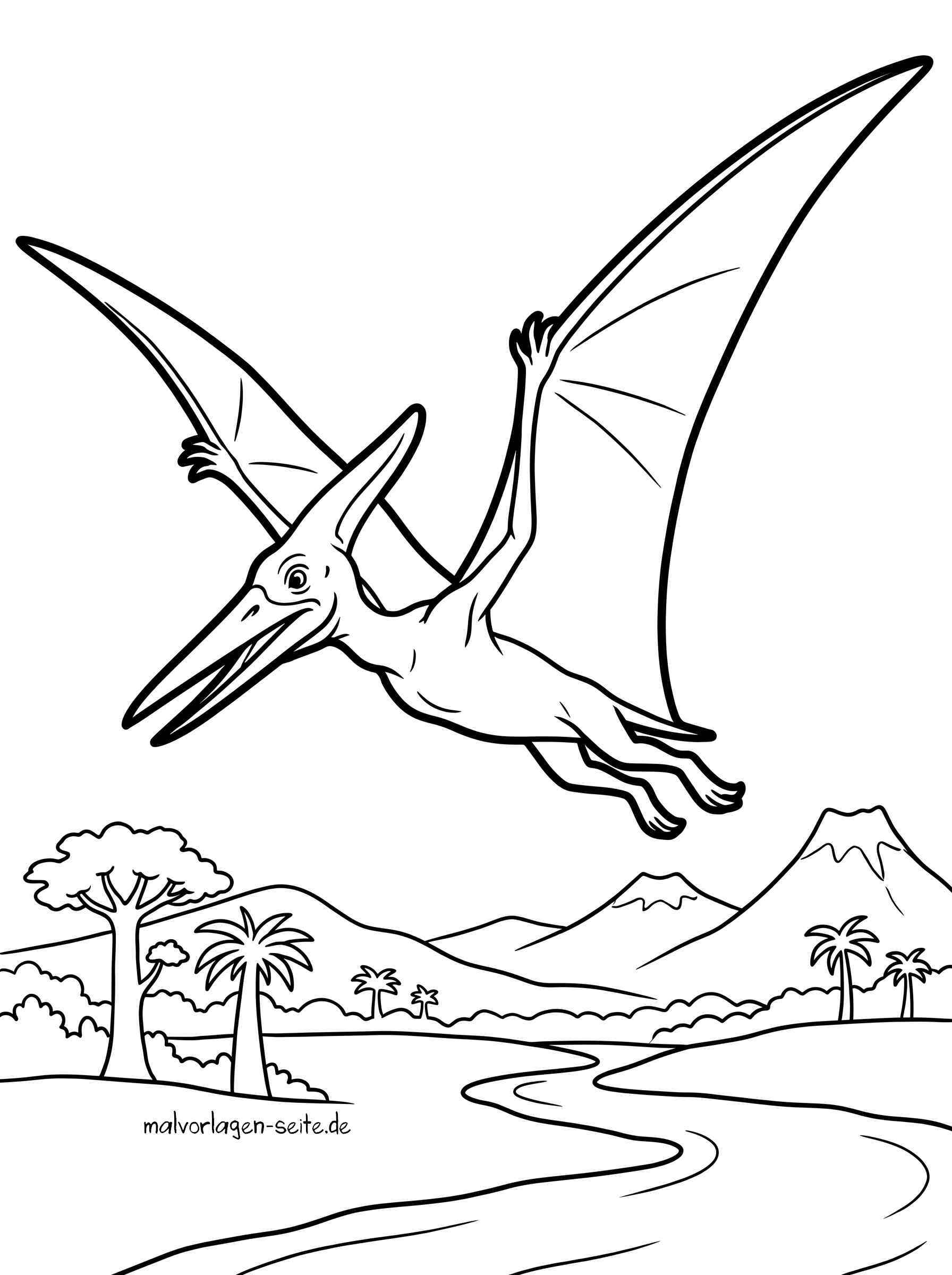 Malvorlage Pteranodon