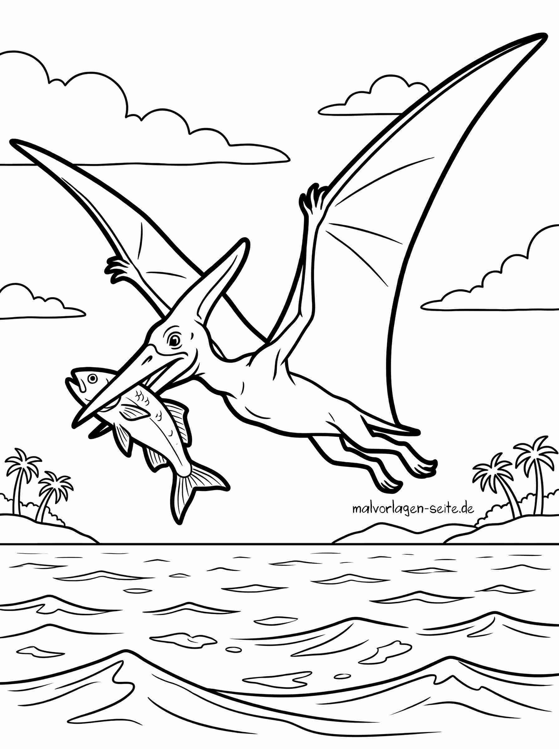 Malvorlage Pteranodon
