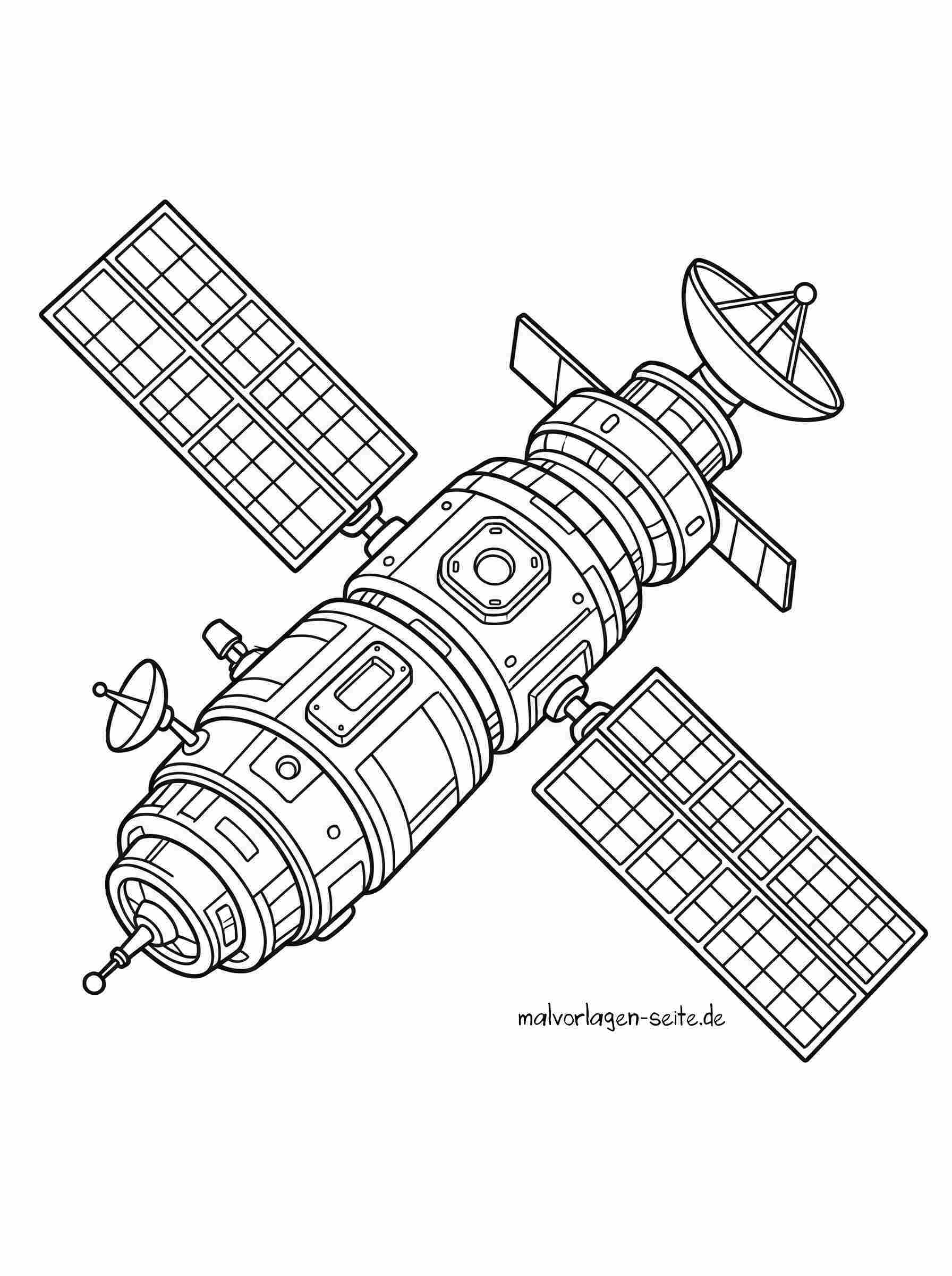 Malvorlage Satellit