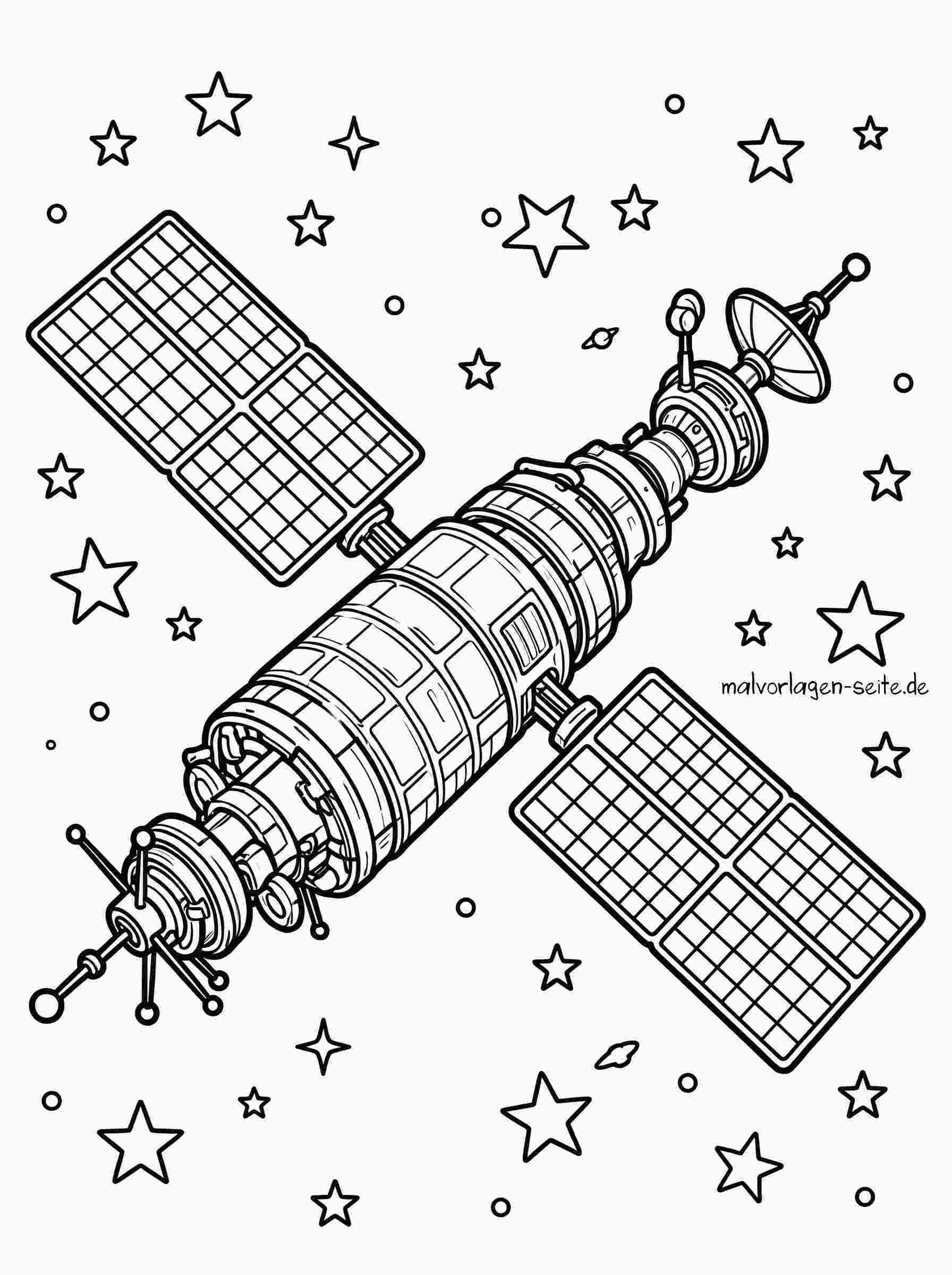 Malvorlage Satellit