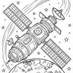 Malvorlage Satellit Weltraum Malvorlage Satellit