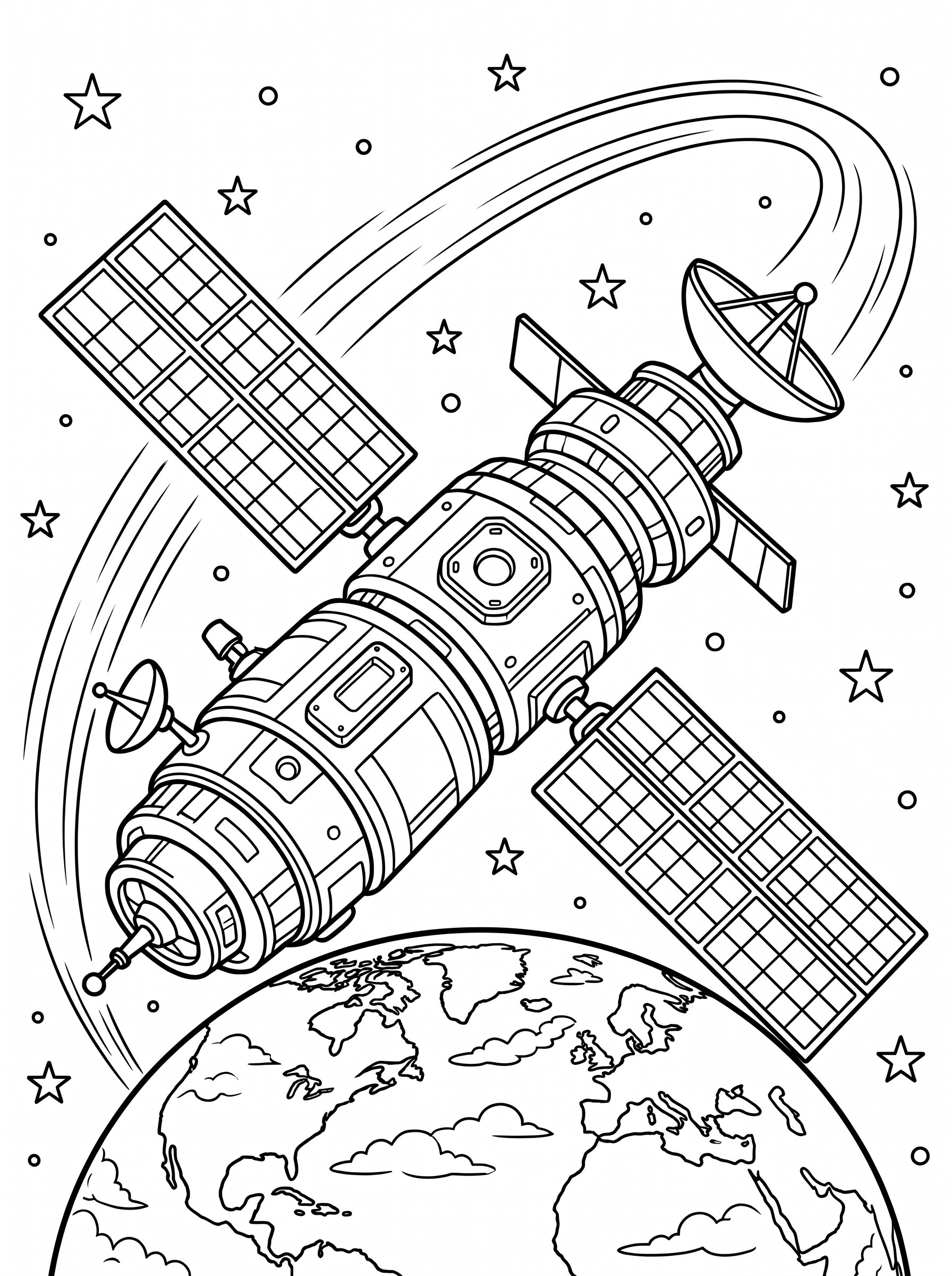 Malvorlage Satellit