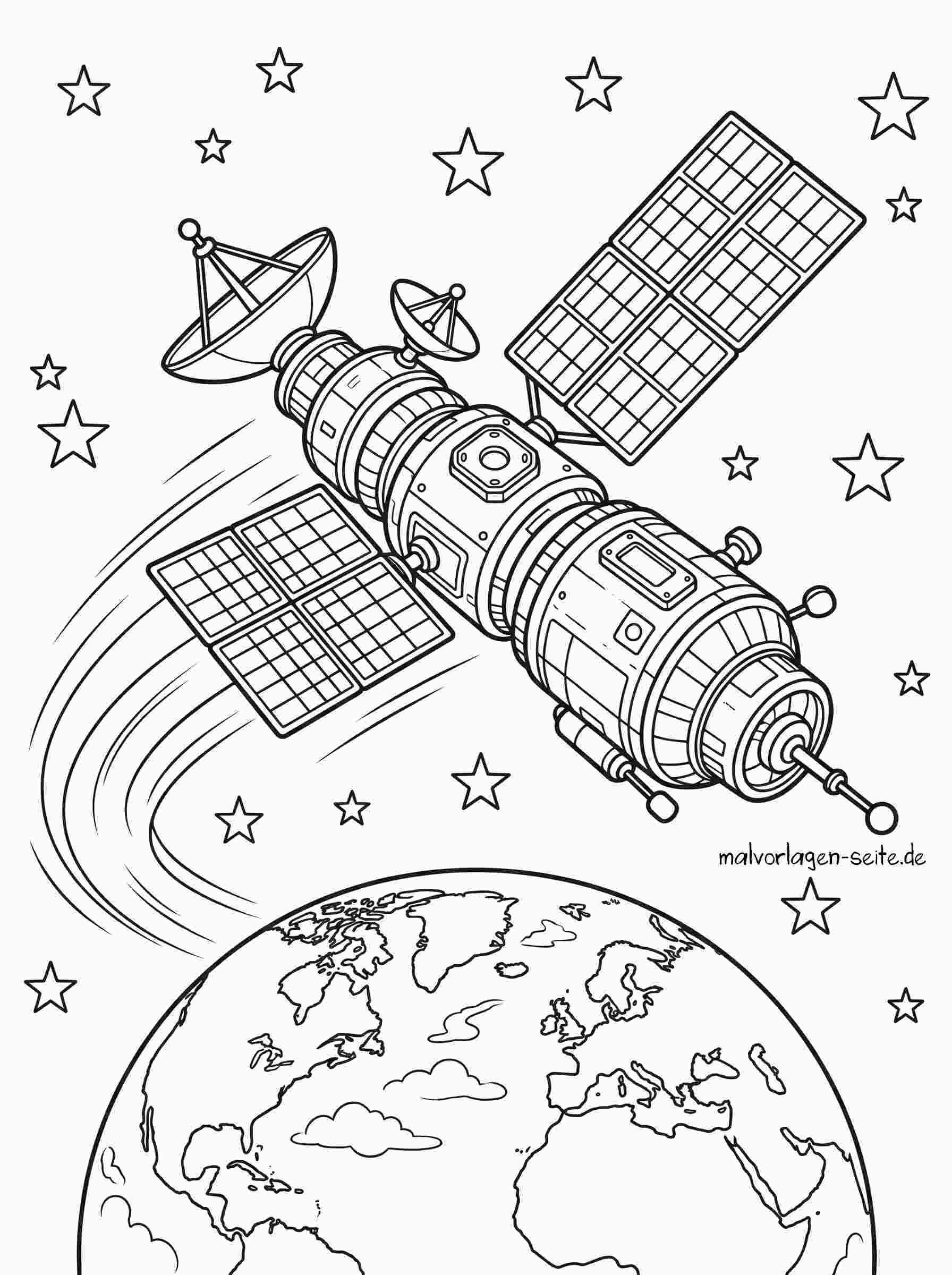 Malvorlage Satellit